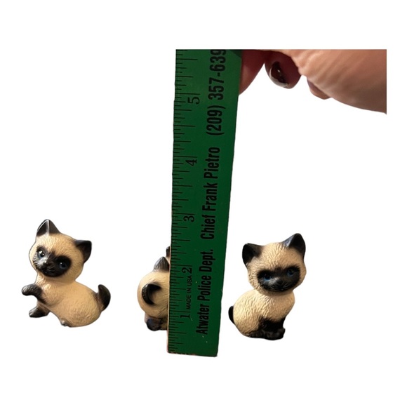 Lot of 3 Vintage Harvey Knox Siamese Kitty Cats Global Art Figurine - Picture 10 of 10